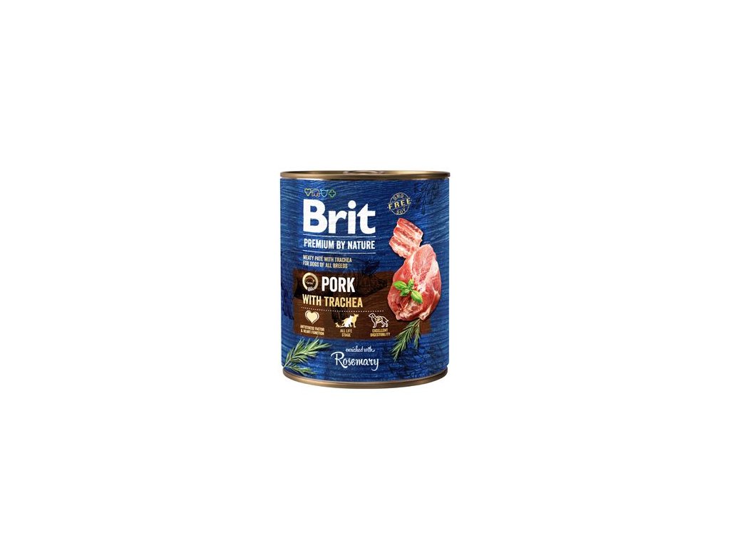 7416 brit premium dog by nature konzerva pork trachea 800g z kategorie chovatelske potreby a krmiva pro psy krmiva pro psy konzervy pro psy