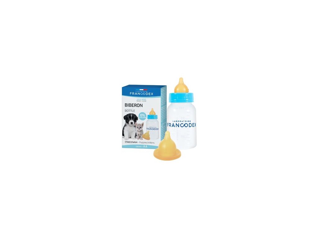 7623 francodex lahev pro krmeni stenat a kotat 120ml z kategorie chovatelske potreby a krmiva pro psy krmiva pro psy steneci mleko