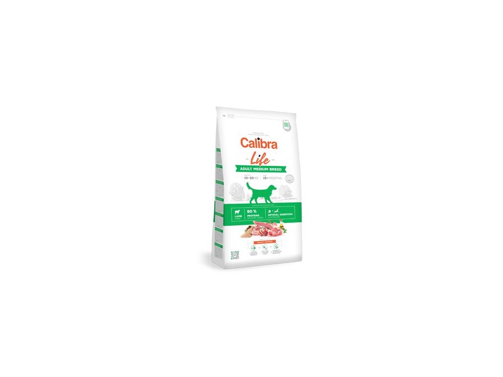 12636 calibra dog life adult medium breed lamb 2 5kg z kategorie chovatelske potreby a krmiva pro psy krmiva pro psy granule pro psy