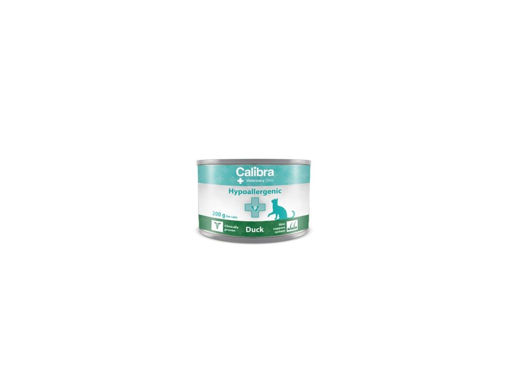 76950 1 calibra vd cat konz hypoallergenic duck 200g z kategorie chovatelske potreby a krmiva pro kocky krmivo a pamlsky pro kocky konzervy pro kocky