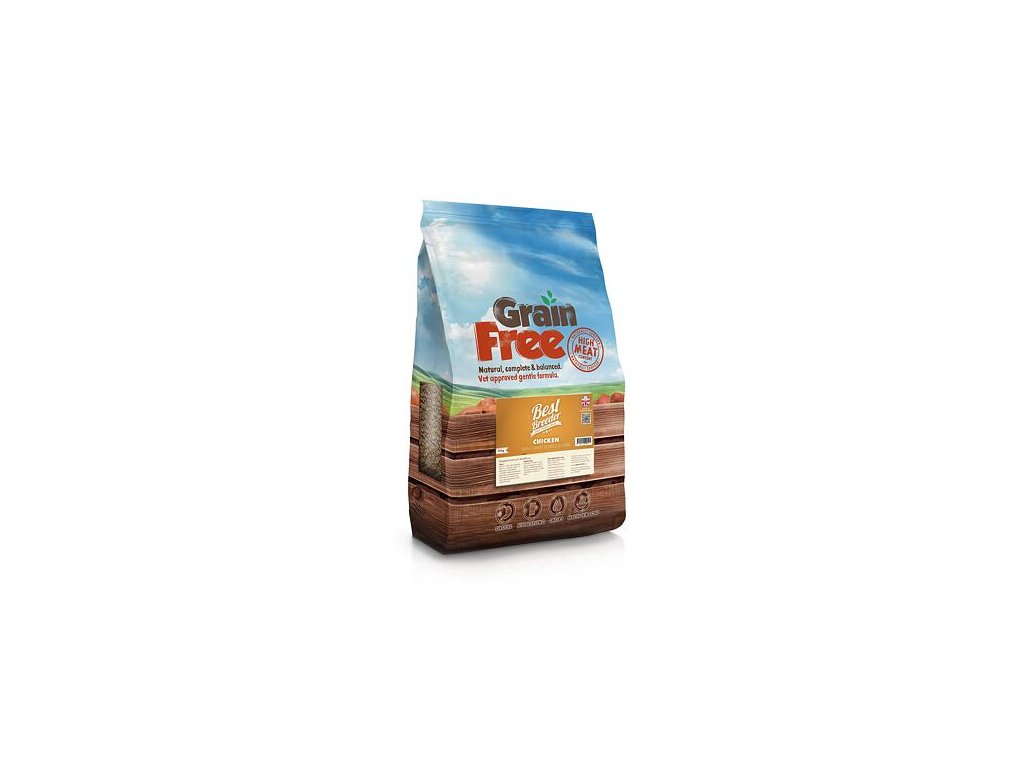 80637 1 best breeder grain free chicken sweet potato herb 2 kg z kategorie chovatelske potreby a krmiva pro psy krmiva pro psy granule pro psy