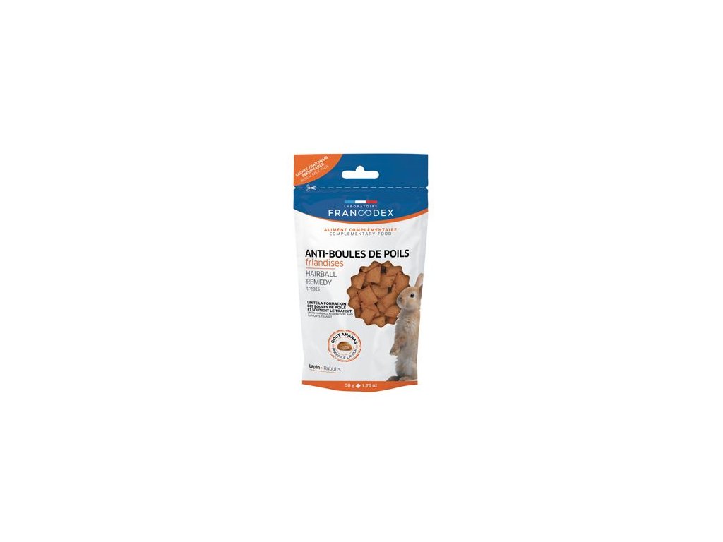 30666 francodex hairball remedy pochoutka pro kraliky 50g z kategorie chovatelske potreby a krmiva pro hlodavce a mala zvirata pamlsky pro hlodavce