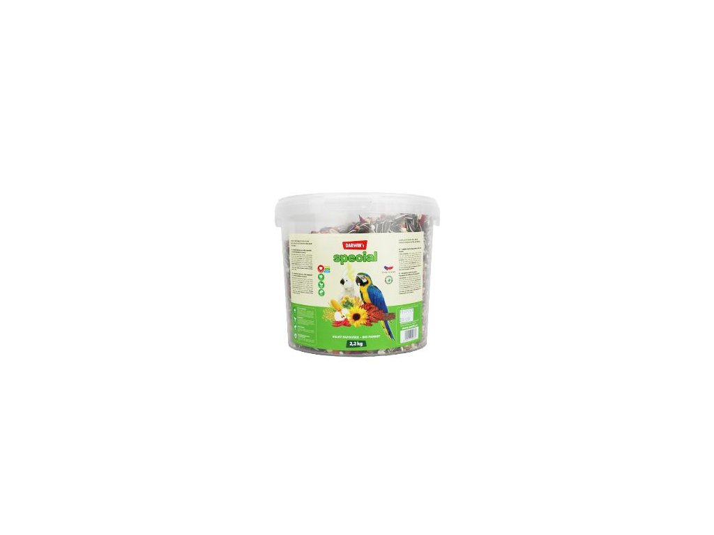 30546 darwin s velky papousek special vedro 2 2kg z kategorie chovatelske potreby pro ptaky a papousky krmivo pro papousky