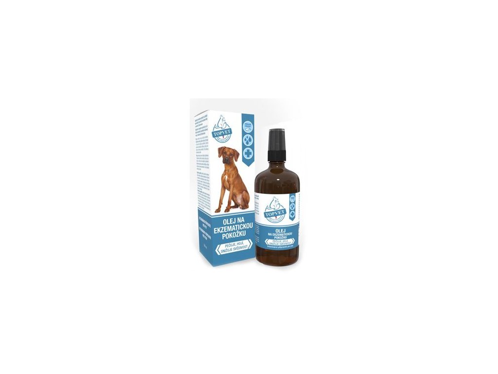 39960 1 olej na ekzematickou pokozku pro psy topvet 100ml z kategorie chovatelske potreby a krmiva pro psy hygiena a kosmetika psa sampony a spreje pro psy