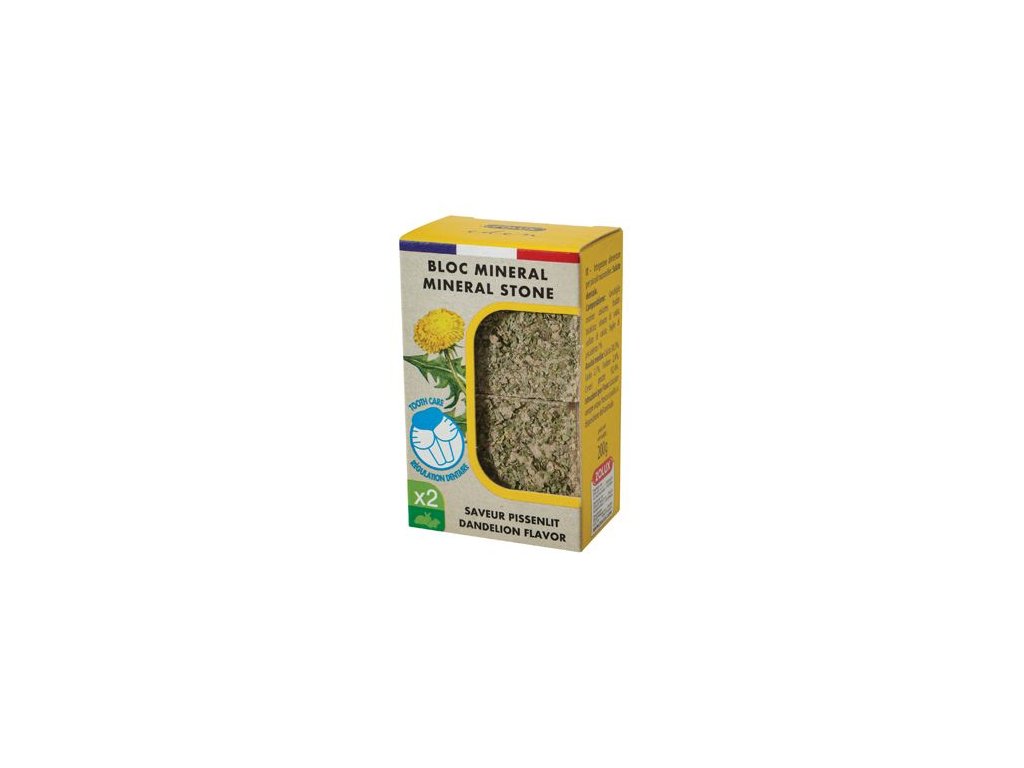 33372 zolux eden mineralni kamen pro hlodavce s pampeliskou 2x100g z kategorie chovatelske potreby a krmiva pro hlodavce a mala zvirata pamlsky pro hlodavce