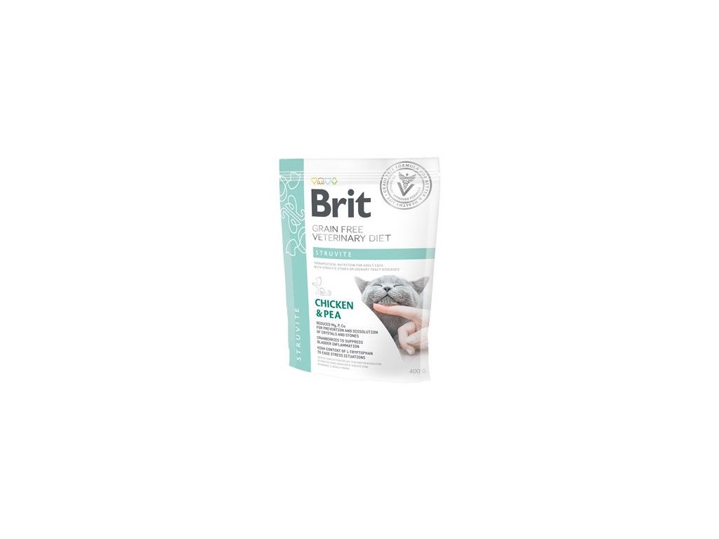 52353 1 brit vd cat gf struvite 400g z kategorie chovatelske potreby a krmiva pro kocky krmivo a pamlsky pro kocky veterinarni diety pro kocky