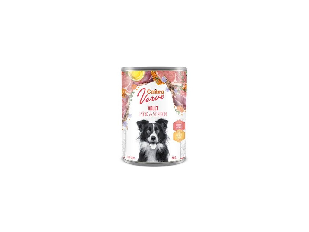 26733 calibra dog verve konzerva gf adult pork venison 400g z kategorie chovatelske potreby a krmiva pro psy krmiva pro psy konzervy pro psy