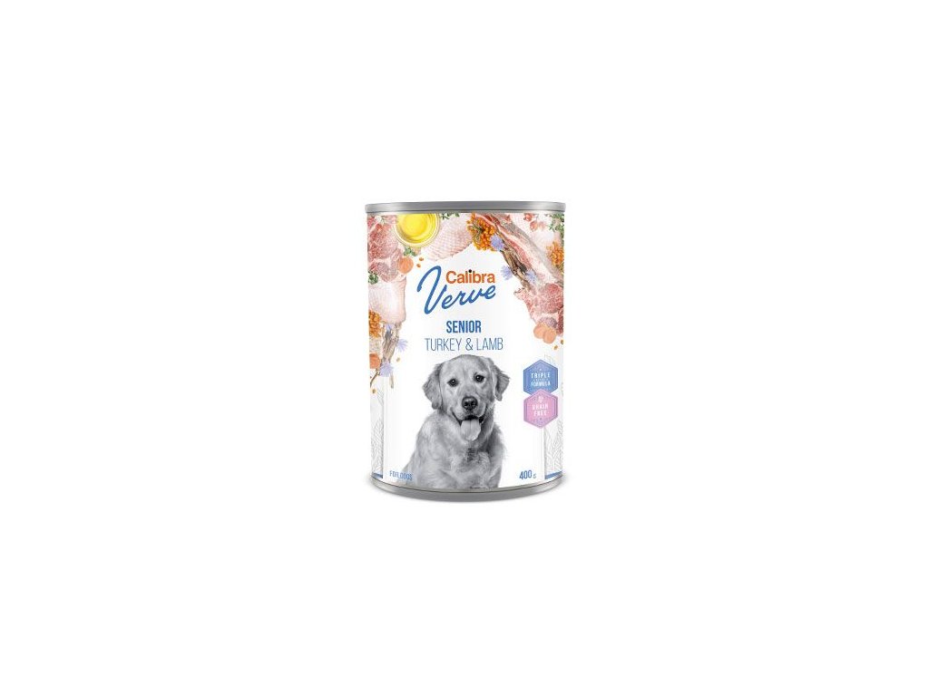 24090 calibra dog verve konzerva gf senior turkey lamb 400g z kategorie chovatelske potreby a krmiva pro psy krmiva pro psy konzervy pro psy