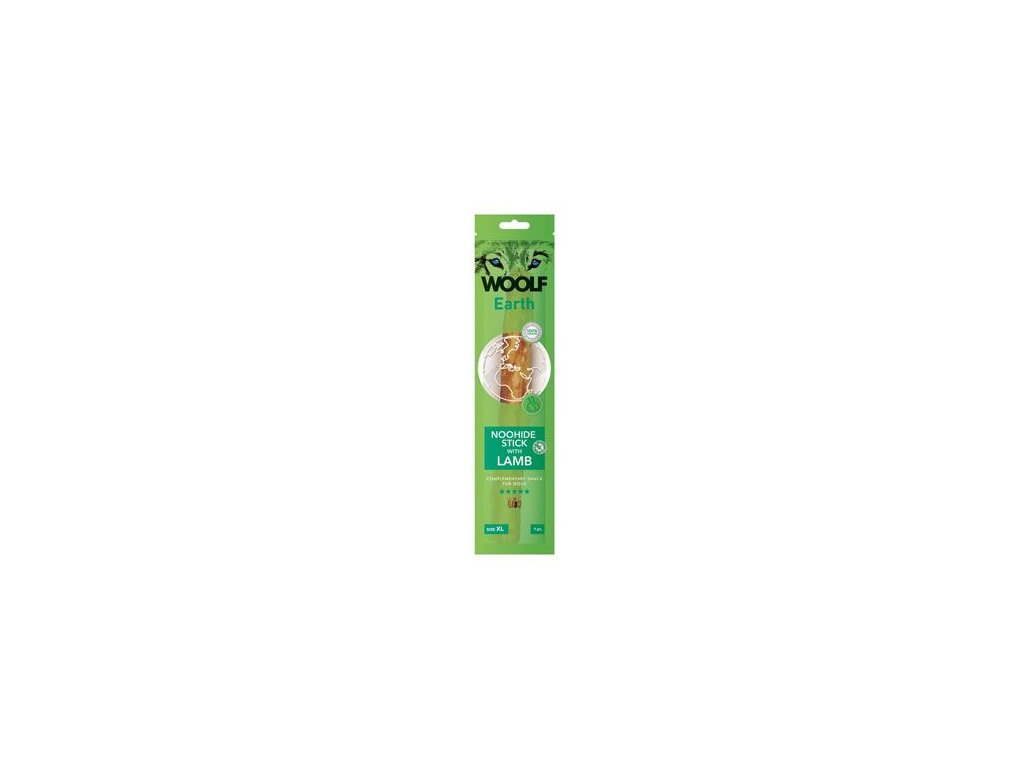 45003 1 woolf pochoutka earth noohide xl stick with lamb 85g z kategorie chovatelske potreby a krmiva pro psy pamlsky pro psy pamlsky z prirodni zelatiny pro psy