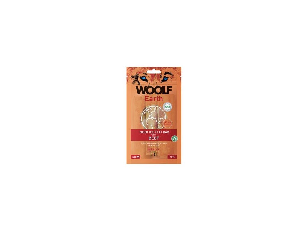 45036 1 woolf pochoutka earth noohide m beef 90g z kategorie chovatelske potreby a krmiva pro psy pamlsky pro psy pamlsky z prirodni zelatiny pro psy