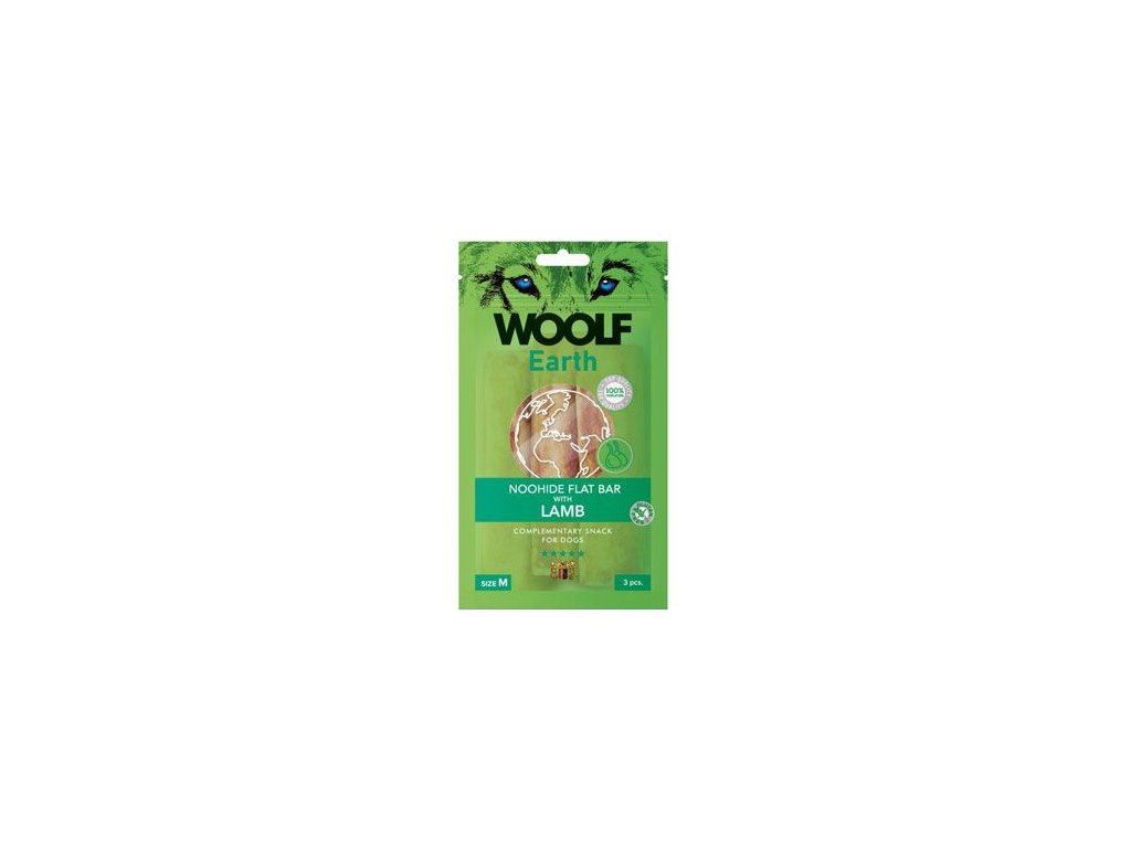 45039 1 woolf pochoutka earth noohide m lamb 90g z kategorie chovatelske potreby a krmiva pro psy pamlsky pro psy pamlsky z prirodni zelatiny pro psy