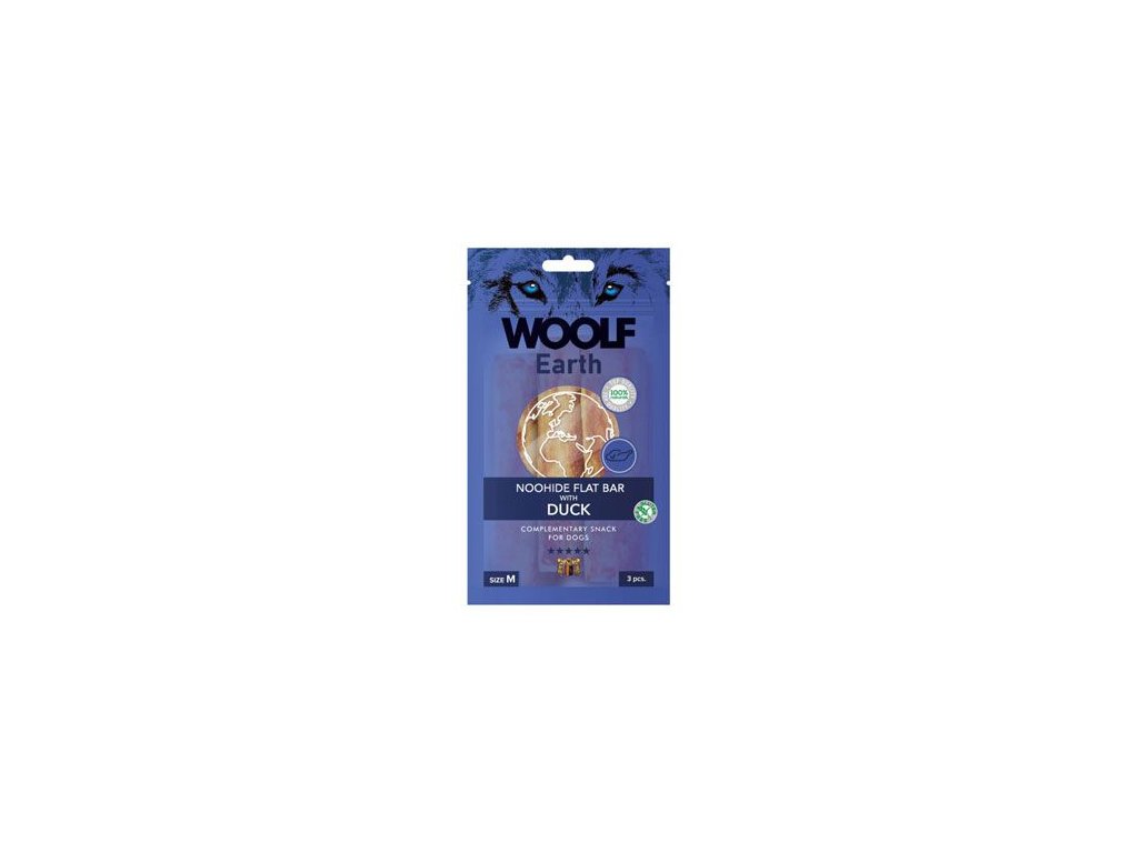 45048 1 woolf pochoutka earth noohide m duck 90g z kategorie chovatelske potreby a krmiva pro psy pamlsky pro psy pamlsky z prirodni zelatiny pro psy