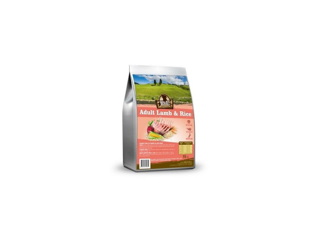 79848 1 wuff adult lamb rice baleni 15 kg z kategorie chovatelske potreby a krmiva pro psy krmiva pro psy granule pro psy