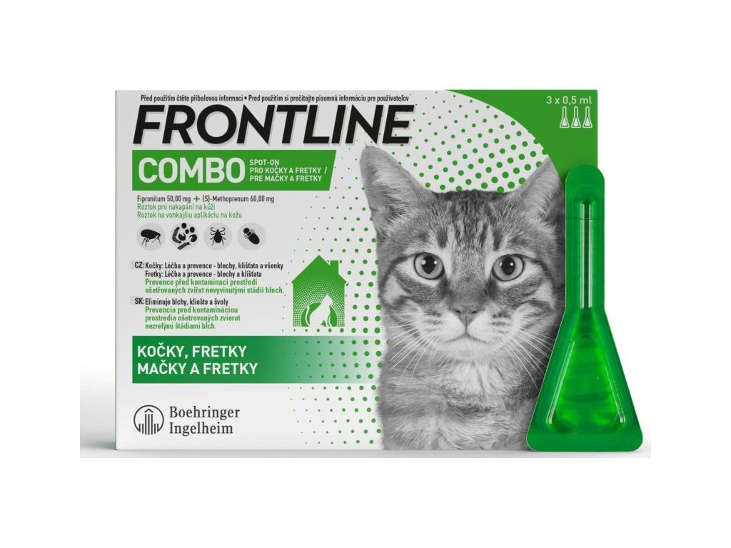 23016 frontline combo spot on pro kocky a fretky 3x0 5ml z kategorie chovatelske potreby a krmiva pro kocky antiparazitika pro kocky pipety spot on pro kocky