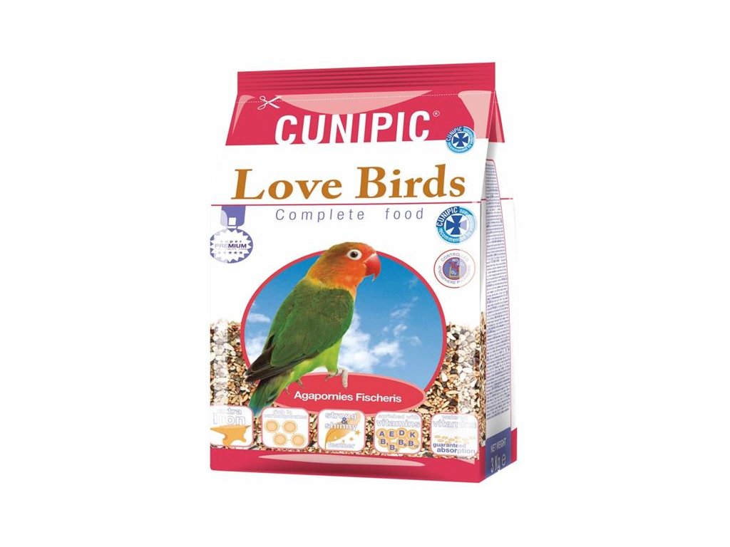 55680 1 cunipic love birds agapornis 3 kg z kategorie chovatelske potreby pro ptaky a papousky krmivo pro papousky