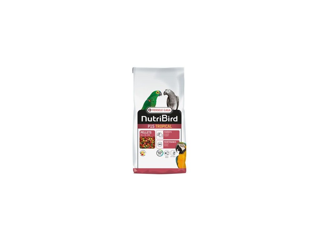17220 versele laga nutribird p15 tropical pro papousky 10kg z kategorie chovatelske potreby pro ptaky a papousky krmivo pro papousky