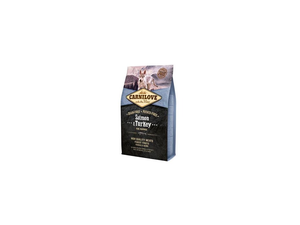27600 carnilove dog salmon turkey for puppies 4kg z kategorie chovatelske potreby a krmiva pro psy krmiva pro psy granule pro psy