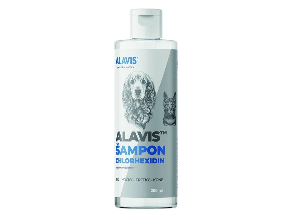 23487 3 alavis sampon chlorhexidin 250 ml z kategorie chovatelske potreby a krmiva pro psy hygiena a kosmetika psa sampony a spreje pro psy