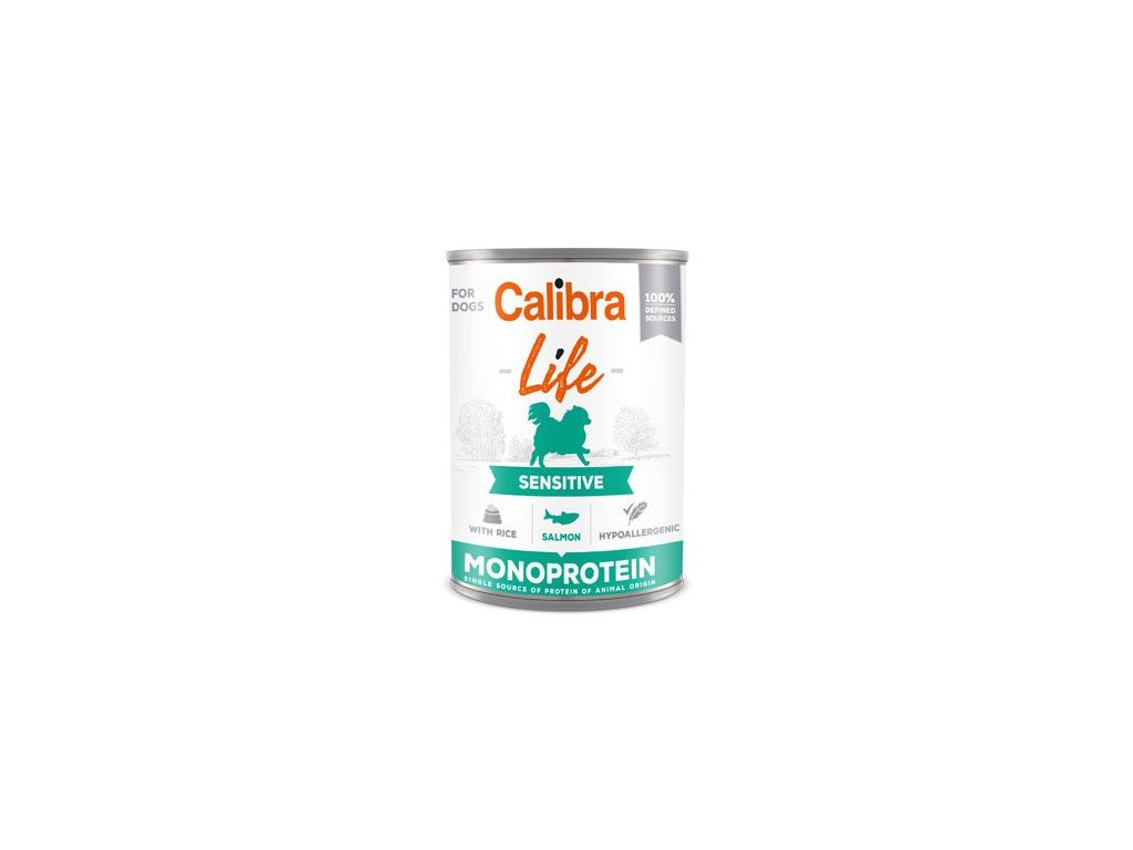 26442 calibra dog life sensitive salmon with rice konzerva losos s ryzi 400g z kategorie chovatelske potreby a krmiva pro psy krmiva pro psy konzervy pro psy