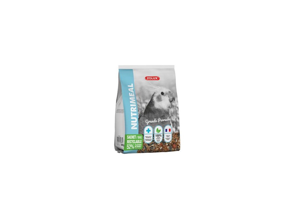 48141 1 krmivo pro stredni papousky nutrimeal 800g zolux z kategorie chovatelske potreby pro ptaky a papousky krmivo pro papousky