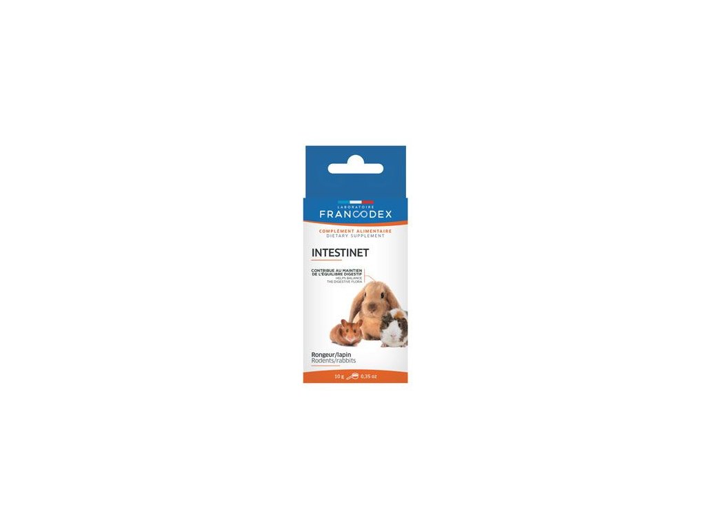 26490 francodex intestinet pro hlodavce a kraliky 10g z kategorie chovatelske potreby a krmiva pro hlodavce a mala zvirata vitaminy mineralni bloky