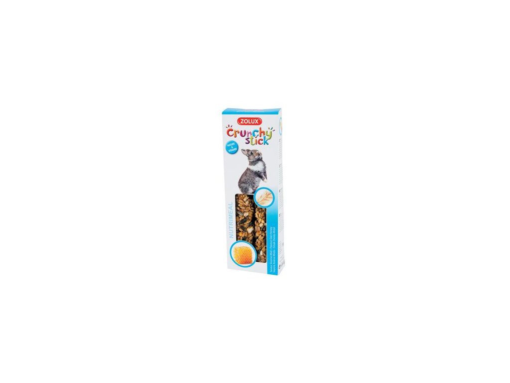 53496 1 pochoutka crunchy stick oves med pro kraliky zolux z kategorie chovatelske potreby a krmiva pro hlodavce a mala zvirata pamlsky pro hlodavce