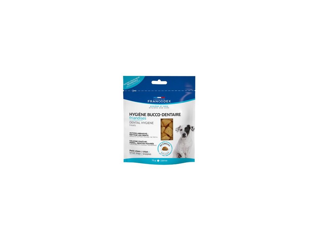 57117 1 francodex pochoutka dental hygiene pro stenata 75g z kategorie chovatelske potreby a krmiva pro psy hygiena a kosmetika psa pece o psi zuby