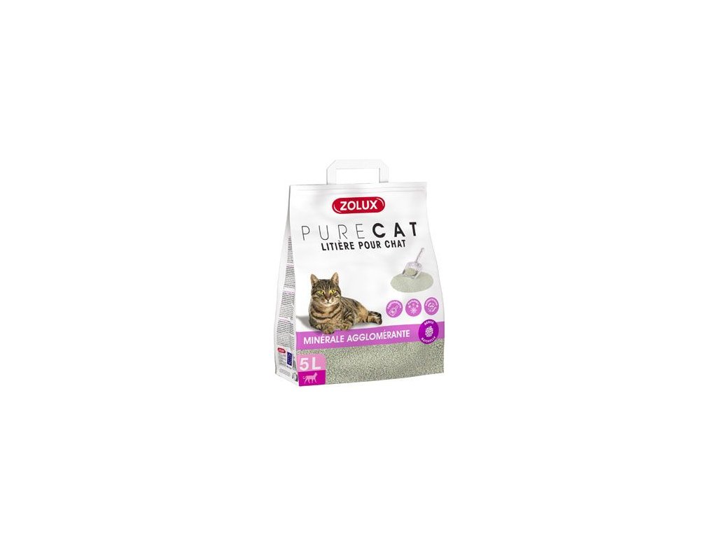 48291 1 podestylka purecat antibacterial scent clump 5l zolux z kategorie chovatelske potreby a krmiva pro kocky toalety steliva pro kocky steliva kockolity pro kocky