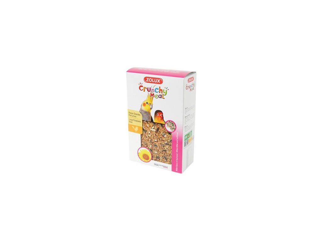 53514 1 krmivo pro ptaky crunchy meal large parakeet 800g zolux z kategorie chovatelske potreby pro ptaky a papousky krmivo pro papousky