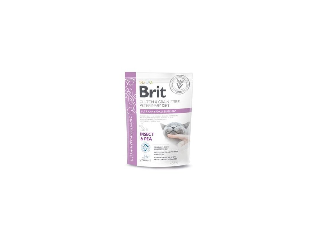 52413 1 brit vd cat gf ultra hypoallergenic 400g z kategorie chovatelske potreby a krmiva pro kocky krmivo a pamlsky pro kocky veterinarni diety pro kocky