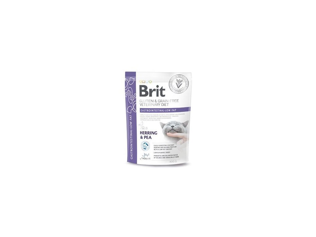 52422 1 brit vd cat gf gastrointestinal low fat 400g z kategorie chovatelske potreby a krmiva pro kocky krmivo a pamlsky pro kocky veterinarni diety pro kocky