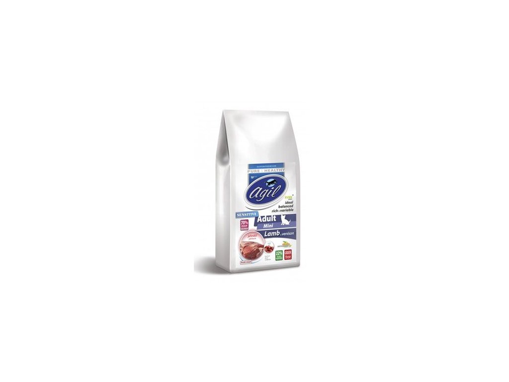 75375 1 agil adult mini sensitive grain free lamb venison 10kg z kategorie chovatelske potreby a krmiva pro psy krmiva pro psy granule pro psy