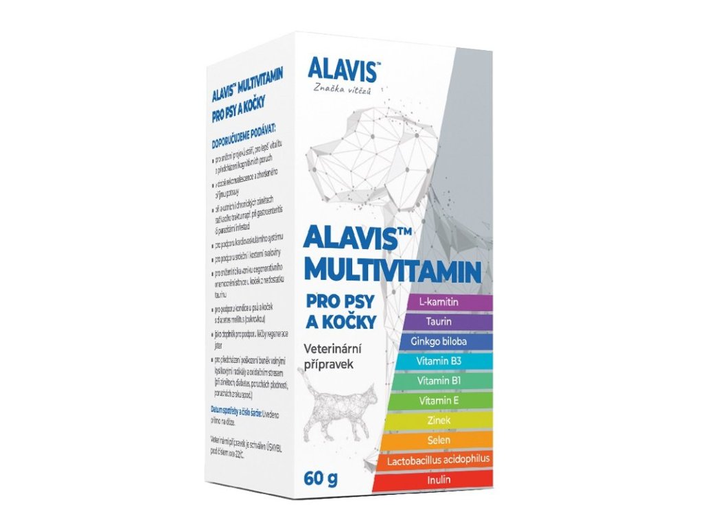 58248 alavis multivitamin pro psy a kocky 60 g z kategorie chovatelske potreby a krmiva pro psy vitaminy a leciva pro psy vitaminy a mineraly pro psy