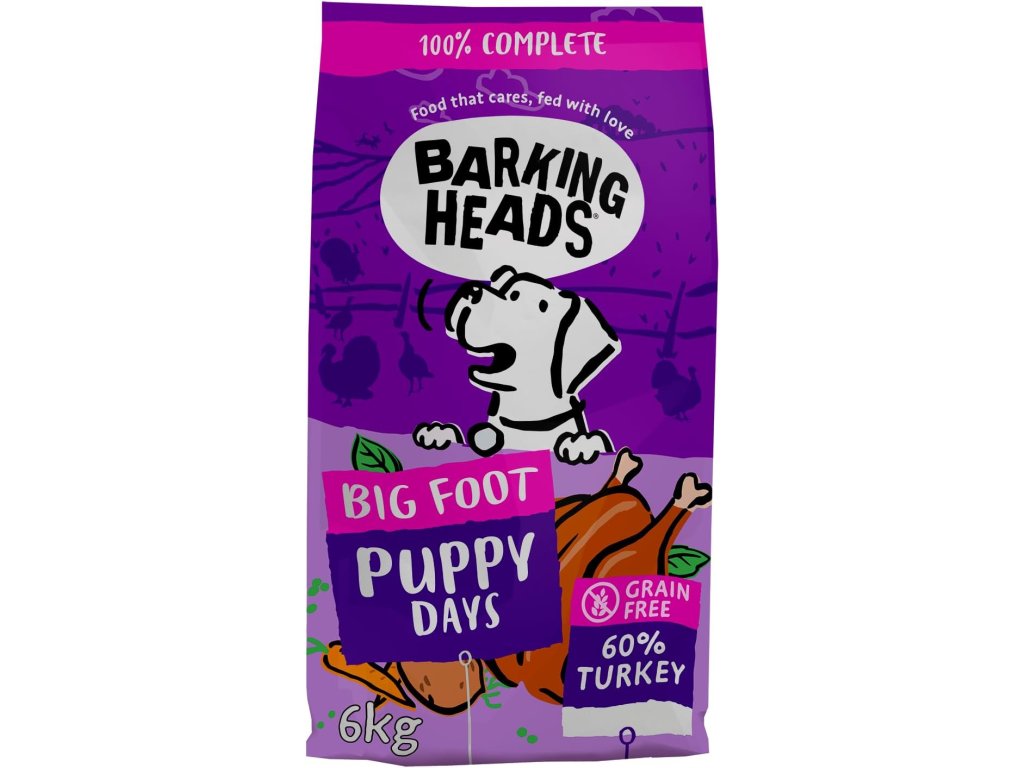 82791 1 barking heads big foot puppy days turkey 6kg z kategorie chovatelske potreby a krmiva pro psy krmiva pro psy granule pro psy