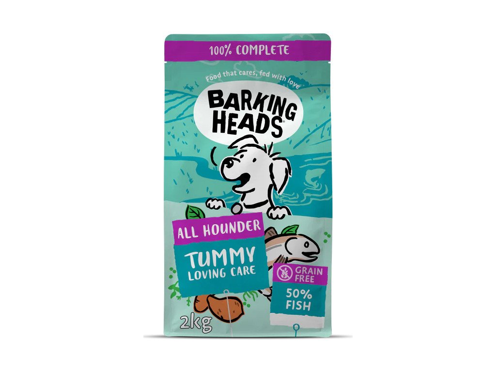 82794 1 barking heads all hounder tummy lovin care fish 2kg z kategorie chovatelske potreby a krmiva pro psy krmiva pro psy granule pro psy