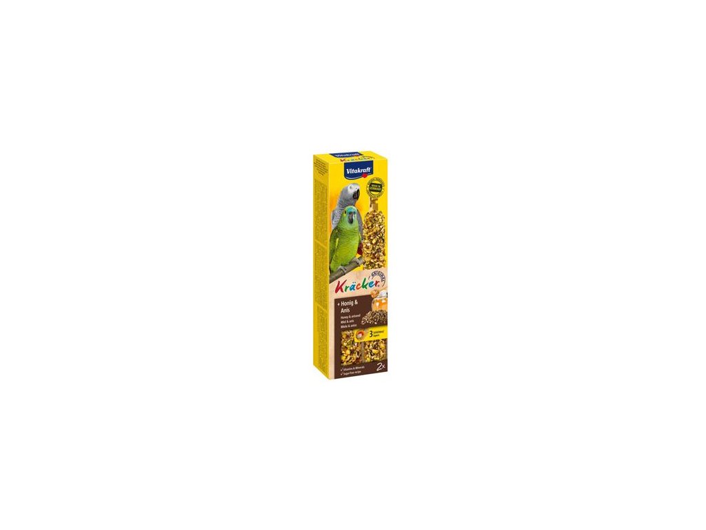 45159 1 vitakraft bird kracker parrot african honey tyc 2ks z kategorie chovatelske potreby pro ptaky a papousky pamlsky pro papousky