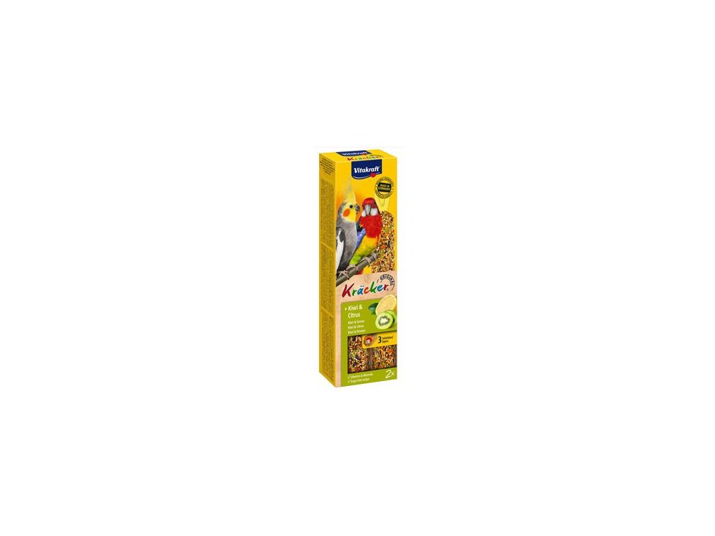 1230 vitakraft bird kracker kiwi a citrus zavesna tycinka pro australske papousky 2 ks z kategorie chovatelske potreby pro ptaky a papousky pamlsky pro papousky