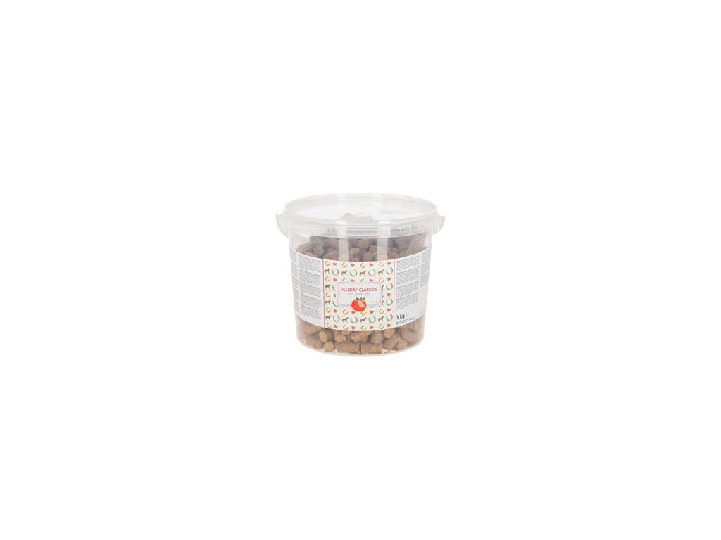 43047 1 pochoutka pro kone delizia jablko 3kg kbelik z kategorie chovatelske potreby pro kone pochoutky pro kone