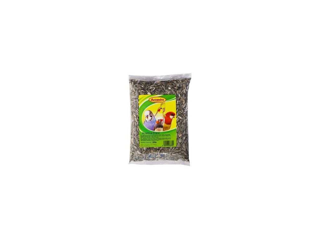 21738 avicentra slunecnice zihana 500g z kategorie chovatelske potreby pro ptaky a papousky krmivo pro papousky