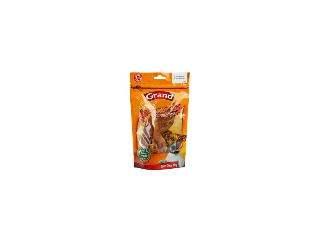 17508 grand susena mnamka veprove zausky 100g z kategorie chovatelske potreby a krmiva pro psy pamlsky pro psy susene vnitrnosti kosti pro psy