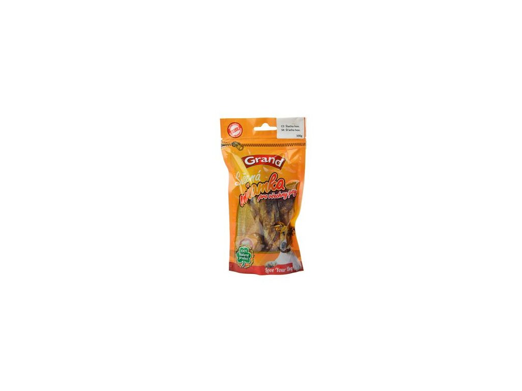 17517 grand susena mnamka slacha 100g z kategorie chovatelske potreby a krmiva pro psy pamlsky pro psy susene vnitrnosti kosti pro psy