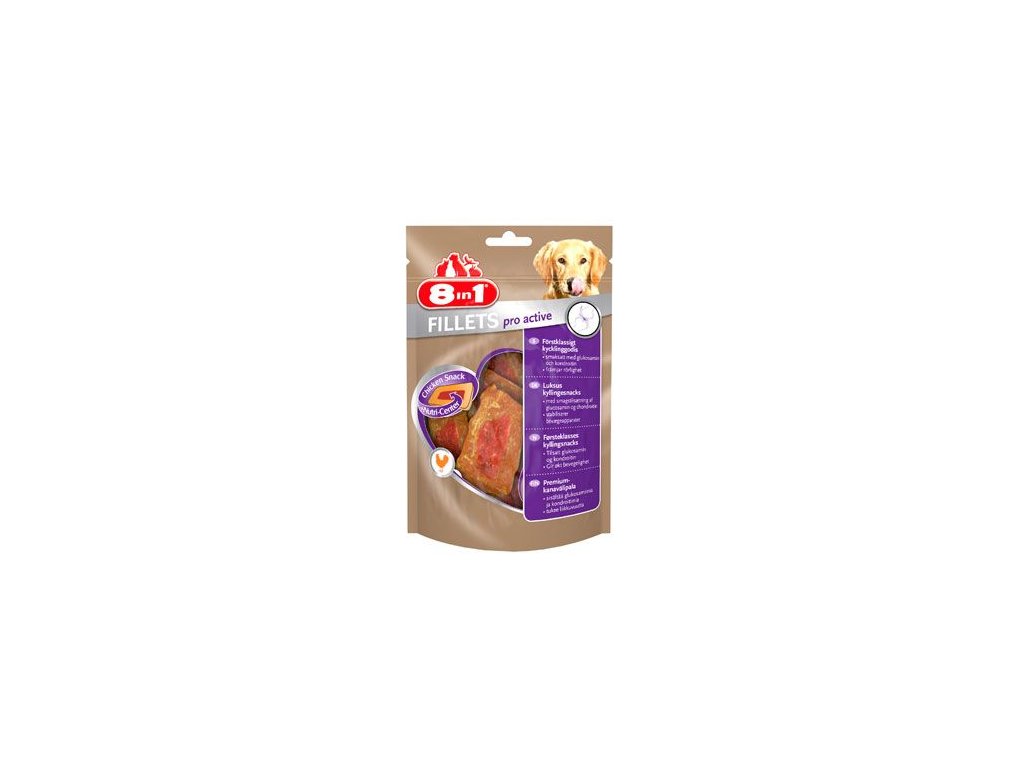 43425 1 pochoutka 8in1 fillets pro active s 80g z kategorie chovatelske potreby a krmiva pro psy pamlsky pro psy dentalni pamlsky pro psy