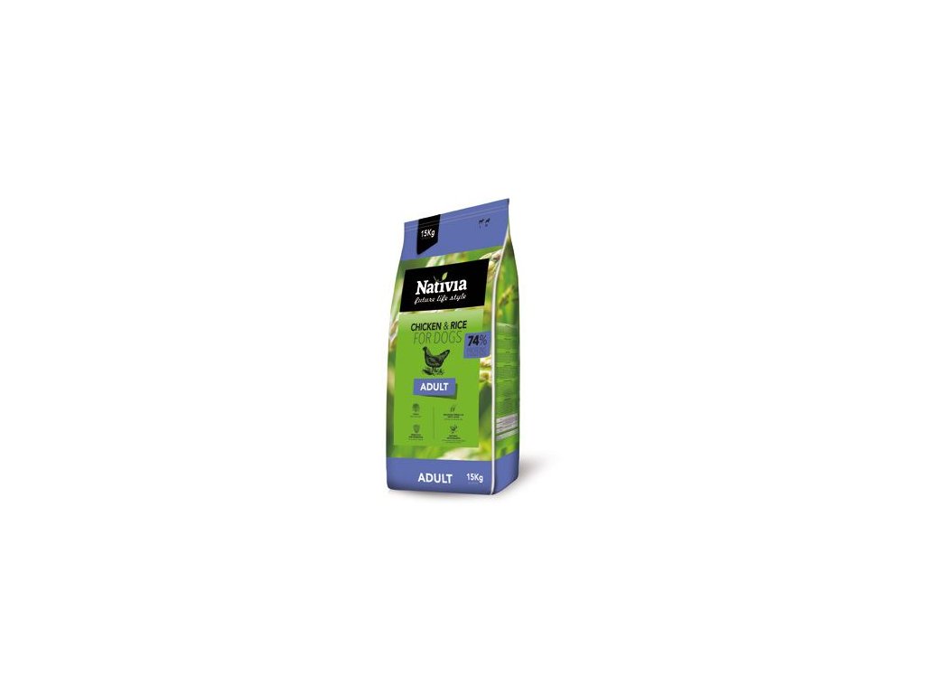 7137 nativia adult 15kg z kategorie chovatelske potreby a krmiva pro psy krmiva pro psy granule pro psy