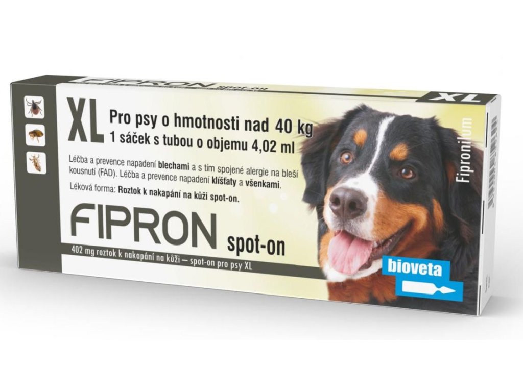 17493 fipron 402mg spot on pro psy xl 1x4 02 ml z kategorie chovatelske potreby a krmiva pro psy antiparazitika pro psy pipety spot on pro psy