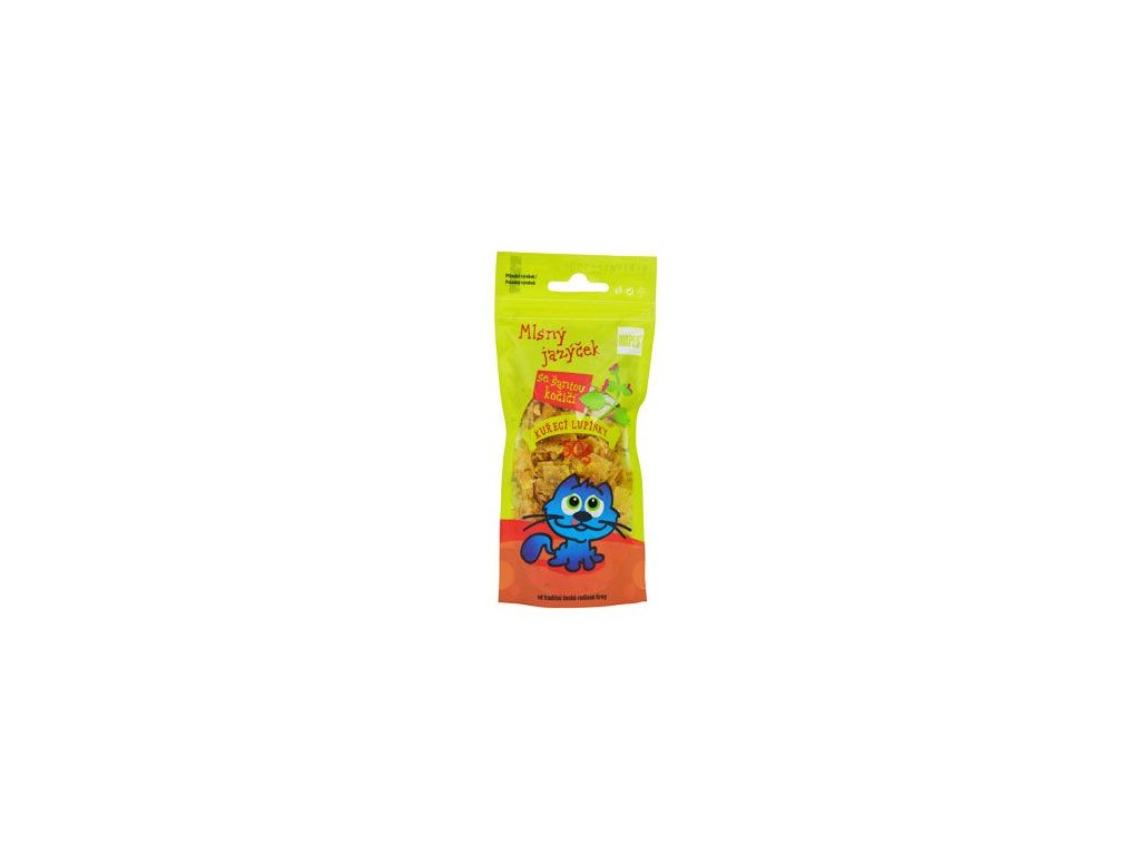 1287 mapes mlsny jazycek kureci lupinky se santou 50g z kategorie chovatelske potreby a krmiva pro kocky krmivo a pamlsky pro kocky pamlsky pro kocky