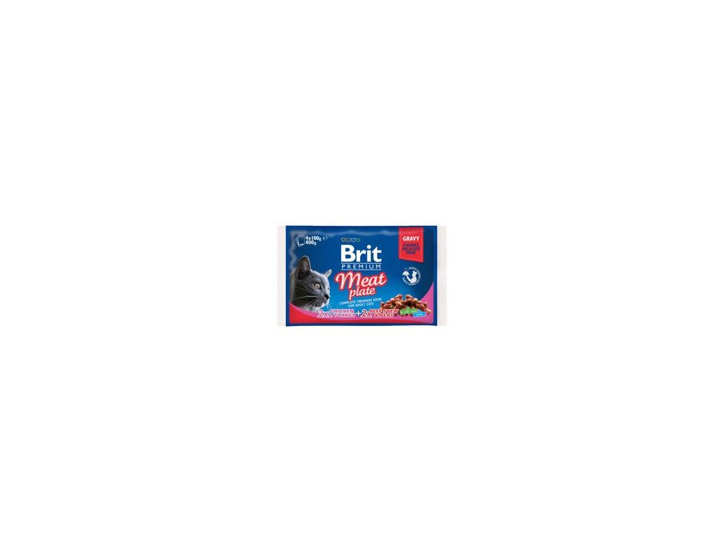 12600 brit premium cat kapsa meat plate 4x100g z kategorie chovatelske potreby a krmiva pro kocky krmivo a pamlsky pro kocky kapsicky pro kocky