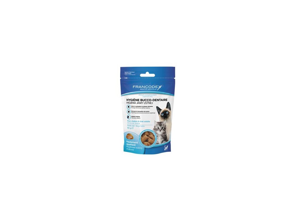 22449 francodex pochoutka breath dental kocka 60g z kategorie chovatelske potreby a krmiva pro kocky krmivo a pamlsky pro kocky pamlsky pro kocky