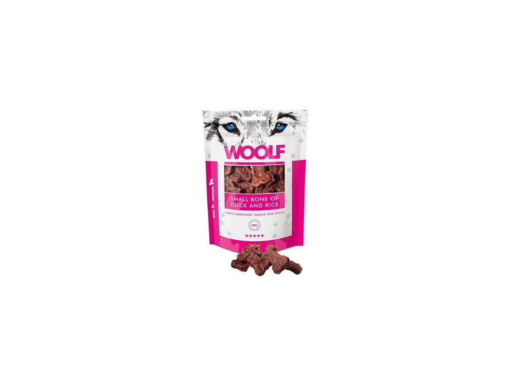 45282 1 woolf pochoutka small bone of duck and rice 100g z kategorie chovatelske potreby a krmiva pro psy pamlsky pro psy susena masicka pro psy