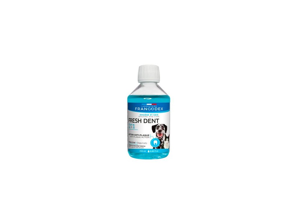1365 francodex fresh dent pes kocka 250ml z kategorie chovatelske potreby a krmiva pro psy hygiena a kosmetika psa pece o psi zuby