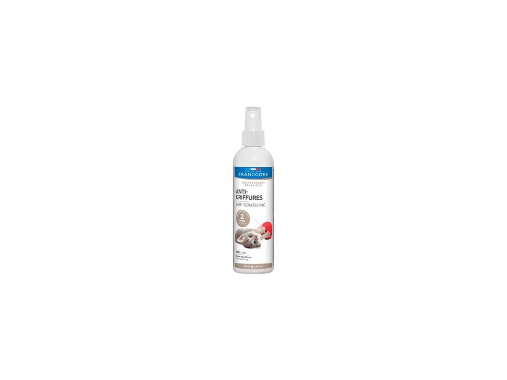 14781 francodex sprej proti skrabani pro kocky a kotata 200ml z kategorie chovatelske potreby a krmiva pro kocky hygiena a kosmetika kocek cistice a odpuzovace kocek
